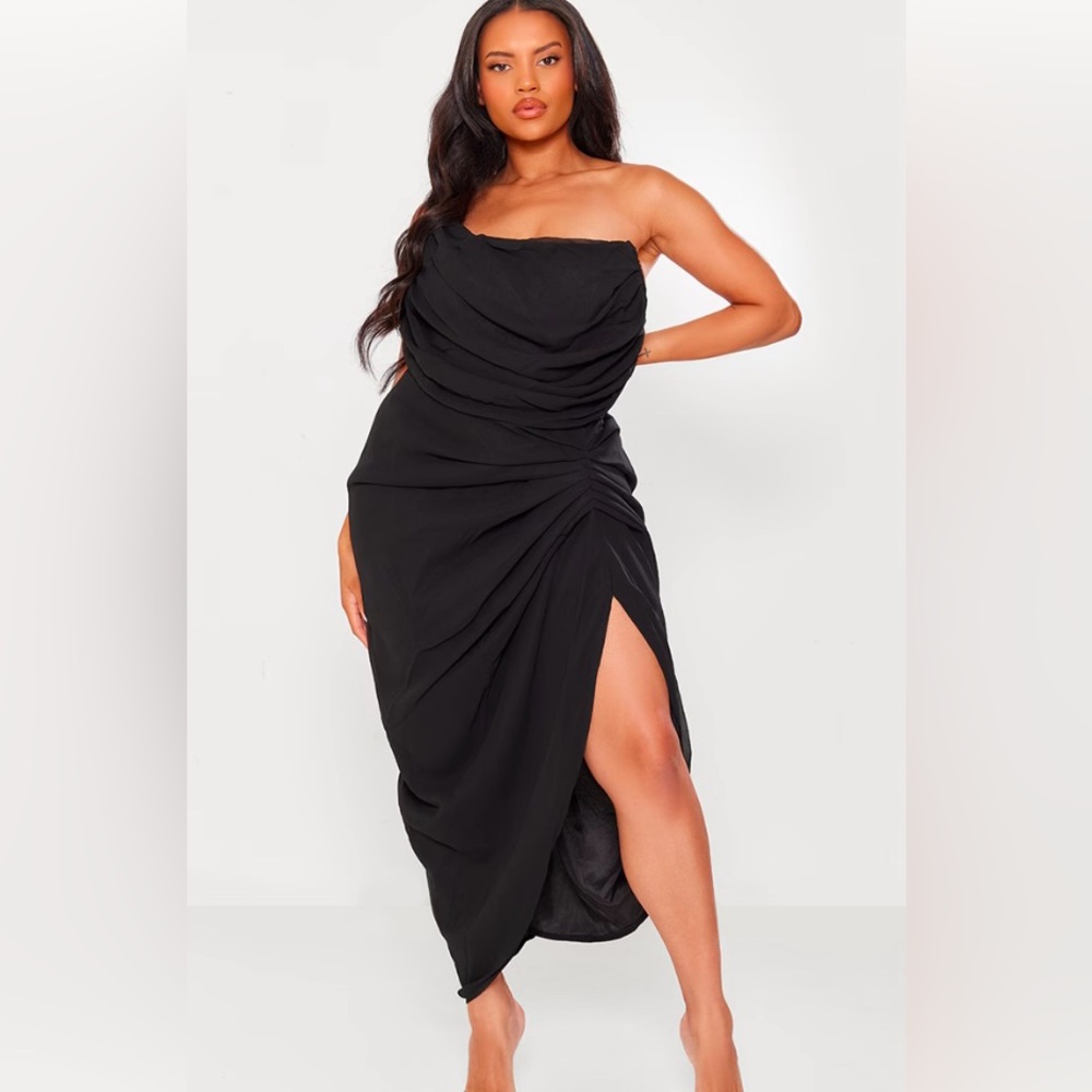 Draped Black Dress